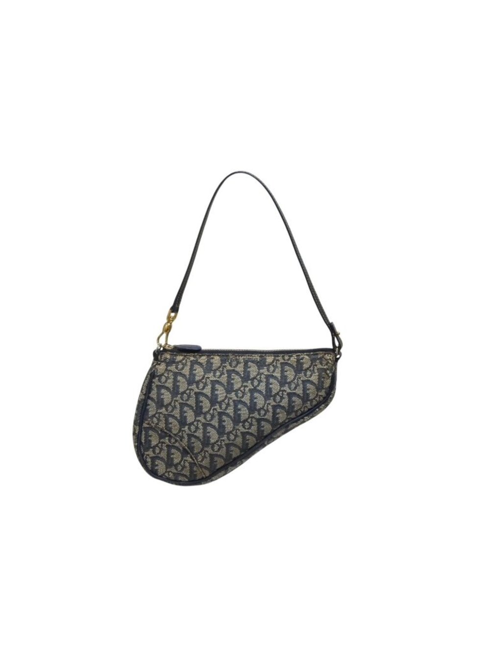 Dior Saddle Pouch MC Navy Trotter Pattern Galliano